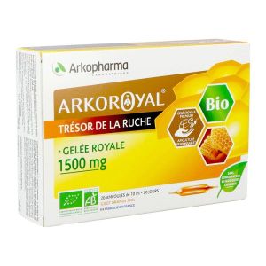 Arkoroyal Gelee Royale Bio 1500Mg Ampoule Boite 10 Ml 20