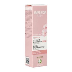 WELEDA AMANDE FLUIDE CONFORT PEAUX SENSIBLES Fluide visage pour peaux sensibles, sans parfum, tube 30 ml