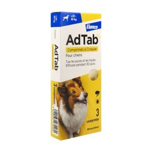Adtab 900Mg Comprime A Croquer Pour Chiens (22 - 45 Kg) Plaquette 3