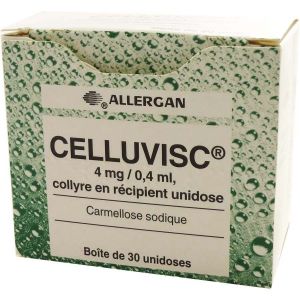 CELLUVISC 4 mg/0,4 ml (carmellose sodique) collyre 0,4 ml en récipient unidose B/30