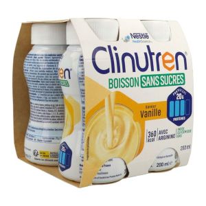 Clinutren Boisson Sans Sucre Vanille Dessert 200 Ml 4
