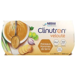 CLINUTREN VELOUTE DADFMS, poireaux pommes de terre, 200 ml x 4