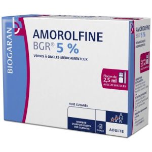 Amorolfine Bgr 5 % Vernis A Ongles Medicamenteux 2,5Ml En Flacon Avec 20 Spatules