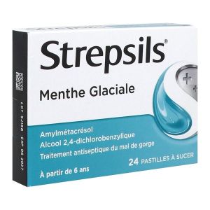 STREPSILS MENTHE GLACIALE Pastille à sucer, boîte 24