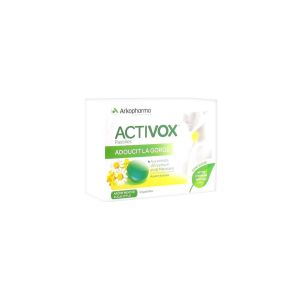 ACTIVOX PASTILLES AROME MENTHE EUCALYPTUS SANS SUCRE ETUI DE 3 BLISTERS DE 8 PASTILLES