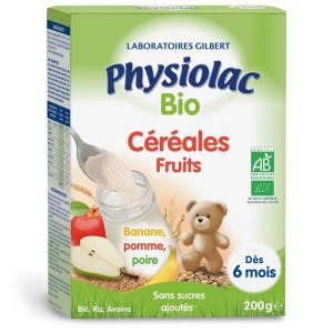 Physiolac Cereales Fruits Certifie Bio Poudre Boite 200 G 1