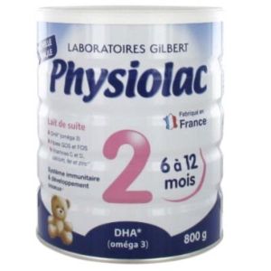 PHYSIOLAC 2 Lait de suite pour nourrisson 2ème âge, bt 800 g