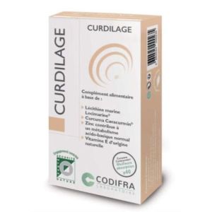 CURDILAGE Gélule, complément alimentaire à base de lécithine, curcuma, zinc et vitamine E, bt 30