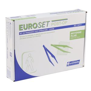 EUROSET POST - OP SET PANSEMENT POST - OP Set de nettoyage et de recouvrement pour grande plaie suturée non infectée, bt 3