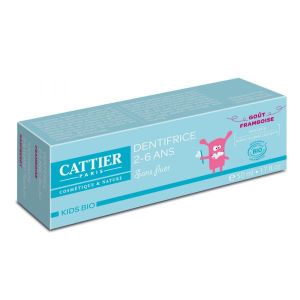 Cattier Dentifrice 2 - 6 ans, goût framboise BIO - tube 50 ml