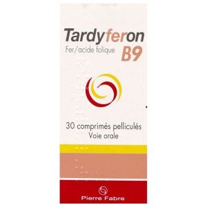 Tardyferon B 9 (Sulfate Ferreux Acide Folique) Comprimes Enrobes B/30