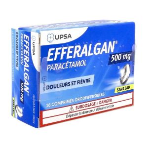 EFFERALGAN 500 MG COMPRIME ORODISPERSIBLE B/16