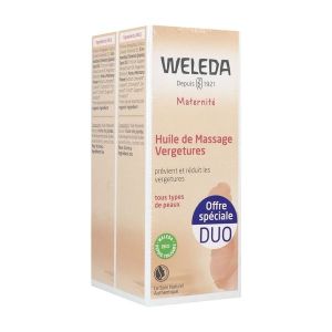 WELEDA MATERNITE HUILE DE MASSAGE VERGETURES Huile de massage antivergeture, fl 100 ml x 2