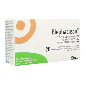 BLEPHACLEAN Compresse oculaire imprégnée stérile boite de 20