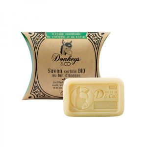 Donkeys & Co - Savon au lait d'anesse Verveine, Karité BIO - pain 100 g