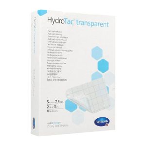 HYDROTAC TRANSPARENT Pansement hydrogel, non adhésif, stérile, 5 cm x 7,5 cm (ref. 685900), bt 10