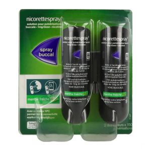 Nicorette Spray 1 Mg/Dose Solution Pour Pulverisation Buccale B/2