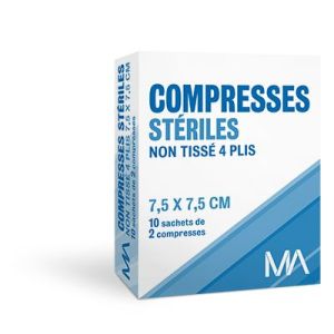 Phrlab Compresses Steriles Non Tisse 7,5*7,5 Cm 20