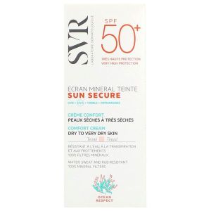 Sun Secure Ecran Mineral Teinte Peau Sensible Spf50+ Creme Tube 60 G 1