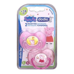 Dodie Duo Sucettes Anatomiques Peppa Pig A80 Boite +18 Mois 2