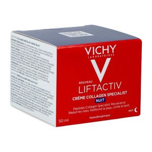 LIFTACTIV COLLAGEN SPECIALIST 16 CREME NUIT Crème de nuit anti-rides et anti-taches à la Vitamine Cg, pot 50 ml