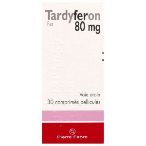 TARDYFERON Comprimé pelliculé 80 mg, boîte 30