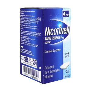 Nicotinell Menthe Fraicheur 4 Mg Sans Sucre (Nicotine) Gomme A Macher Medicamenteuse Gommes A Macher Sous Plaquettes Thermoformees (Pvc/Pvdc/Aluminium
