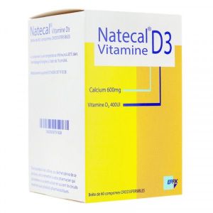 Natecal Vitamine D3 600 Mg/400 Ui (Calcium Cholecalciferol) Comprimes Orodispersibles B/60
