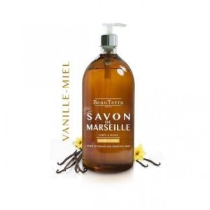 Beauterra Savon Liquide De Marseille Vanille-Miel Flacon 1 L 1