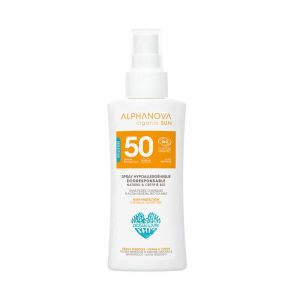 Alphanova Spray voyage SPF 50 hypoallergénique sans parfum BIO - tube 90 g