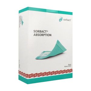 SORBACT ABSORPTION Pansement hydrocellulaire absorbant, non tissé, stérile, 10 cm x 10 cm (ref. 98225), bt 10