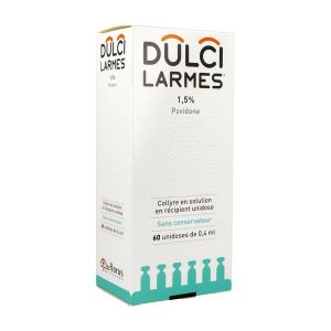 DULCILARMES Collyre en solution en récipient unidose 1,5 %, boîte 60 récipients unidoses 0,4 ml