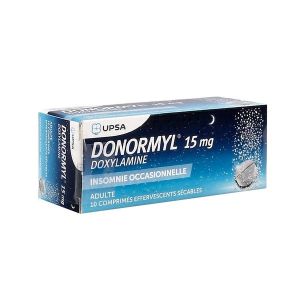 DONORMYL 15 MG COMPRIME EFFERVESCENT SECABLE B/10