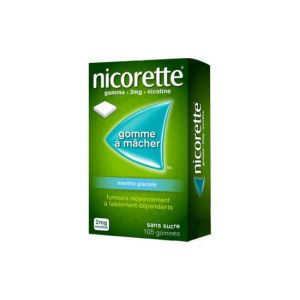 Nicorette Menthe Glaciale 2 Mg Sans Sucre (Nicotine) Gomme A Macher Medicamenteuse Edulcoree Au Xylitol Et A L'Acesulfame Potassique Sous Plaquettes T