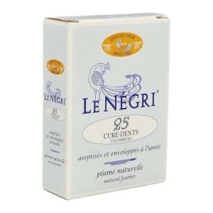 Le Negri Cure-Dent En Plume D'Oie Enveloppes Steriles Bt 25