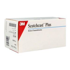 SCOTCHCAST PLUS Bande de synthèse pour immobilisation, blanc, 3,6 m x 7,5 cm (ref. MM03B), unité