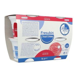 FRESUBIN 2 KCAL CREME Denrée alimentaire destinée à des fins médicales spéciales, fraise des bois, 200 g x 4