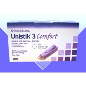 UNISTIK 3 COMFORT Autopiqueur jetable 28G boite de 100