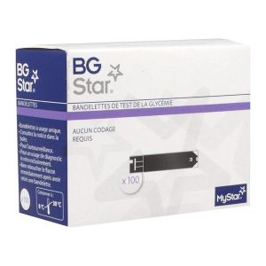 Bgstar Bandelettes Pour Autocontrole Du Sucre Fl 100