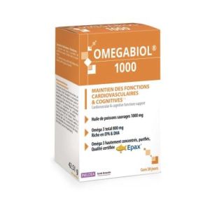 OMEGABIOL 1000 Capsule, complément alimentaire à base d'huile de poissons sauvages, bt 60