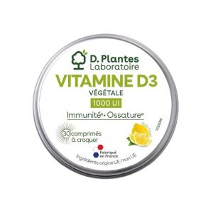 D. Plantes Vitamine D3 1000 UI Végétale a croquer - 30 comprimés