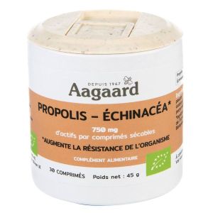 Aagaard Propolis, Echinacéa BIO - 30 comprimés à avaler