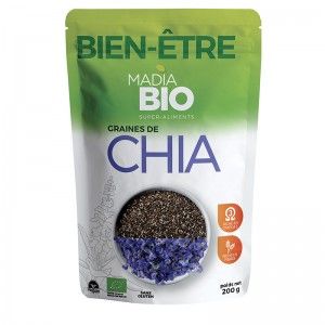 Madia Bio - Graines de Chia BIO - sachet 200 g