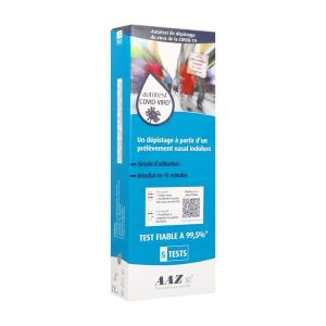 AAZ COVID-VIRO® AUTOTEST ANTIGÉNIQUE COVID-19 AG+ Boite de 5 tests