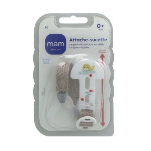 MAM ATTACHE SUCETTE COLLECTION STANDARD Attache sucette motif graphique et design, sans bisphénol A, unité