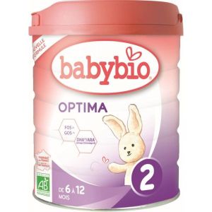 Babybio Lait 2ème âge Optima 2 de 6 à 12 mois Bio - 800 g