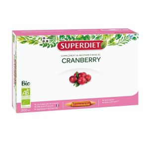 Superdiet Cranberry (Canneberge) Bio - coffret 20 ampoules de 15 ml