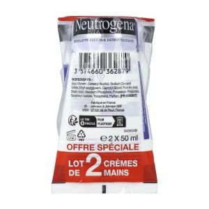 NEUTROGENA FORMULE NORVEGIENNE CREME MAINS CONCENTREE Crème concentrée pour les mains, formule norvégienne, tube 50 ml x 2