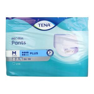 TENA PANTS PROSKIN PLUS Slip absorbant jetable labellisé, pour incontinence urinaire, adulte, medium (ref. 792583), sac 14