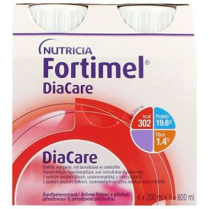 FORTIMEL DIACARE BOISSON DADFMS, arôme fraise, 200 ml x 4
